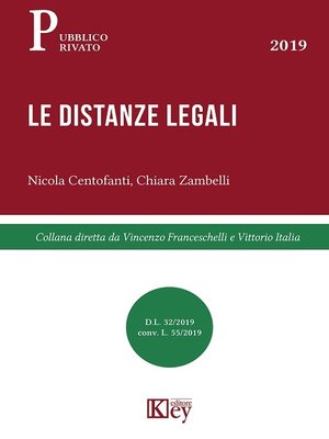 cover image of Le distanze legali